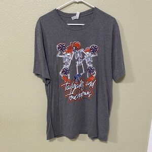 Gray Skeleton Dance Graphic Tee